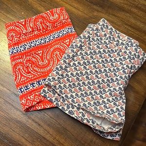 Lot of 2 Girls Vineyard Vines shorts size 10 red white and blue patriotic